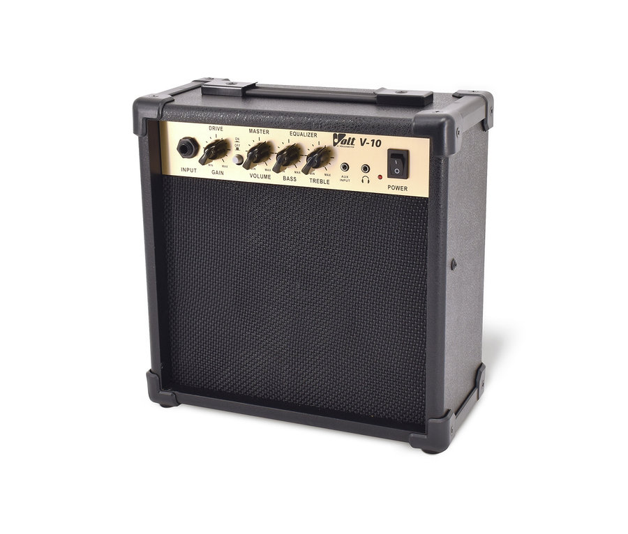 Schwarzer Voggenreiter VOLT E-Gitarren-Set EG-100 Gitarrenverstärker.