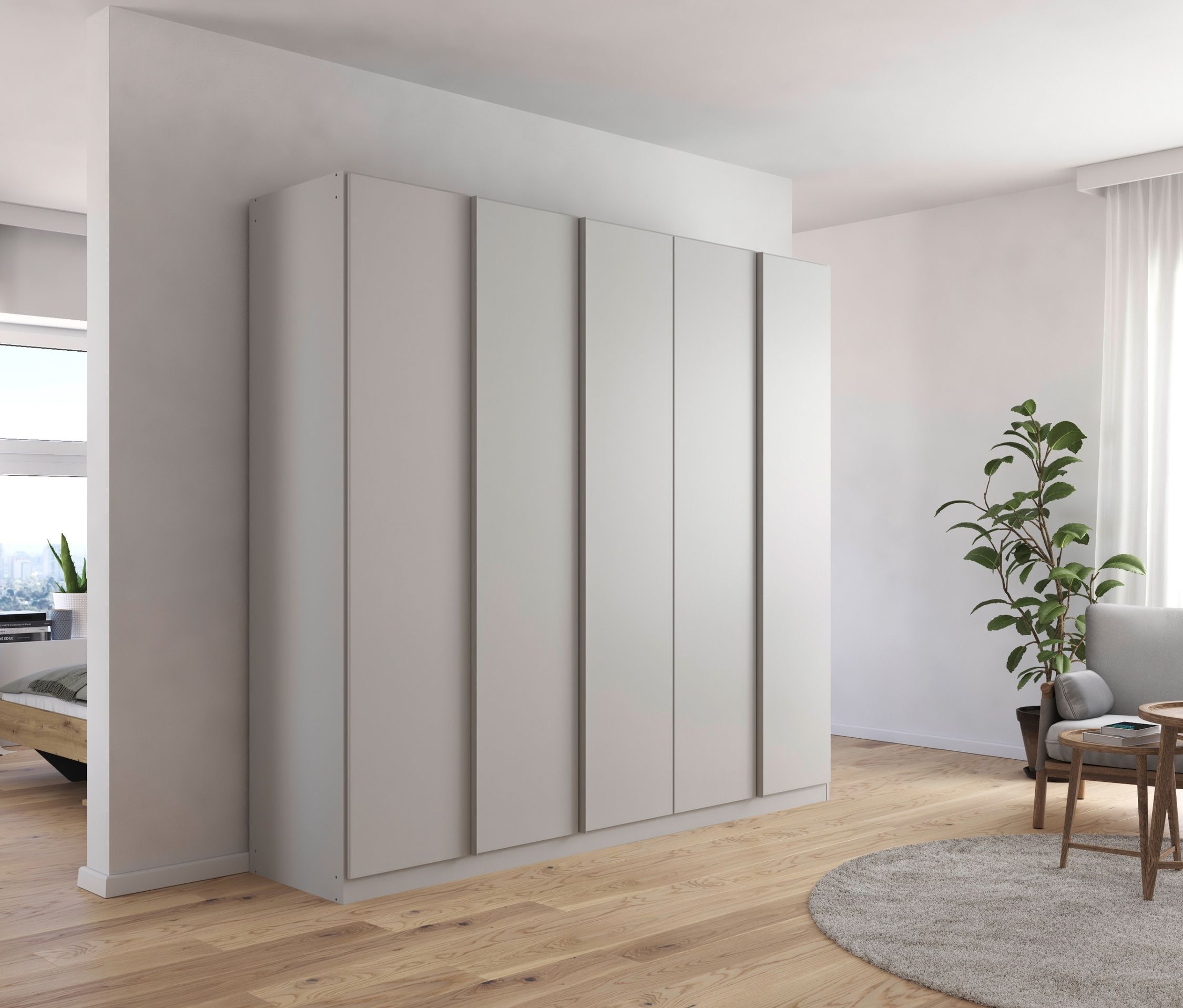 Thumbnail - rauch Schrank »Monostar« - 226x54x210cm - grau - Holz / Holz