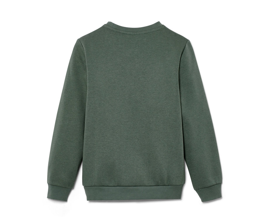 Grünes Kinder-Sweatshirt mit angerauter Innenseite.