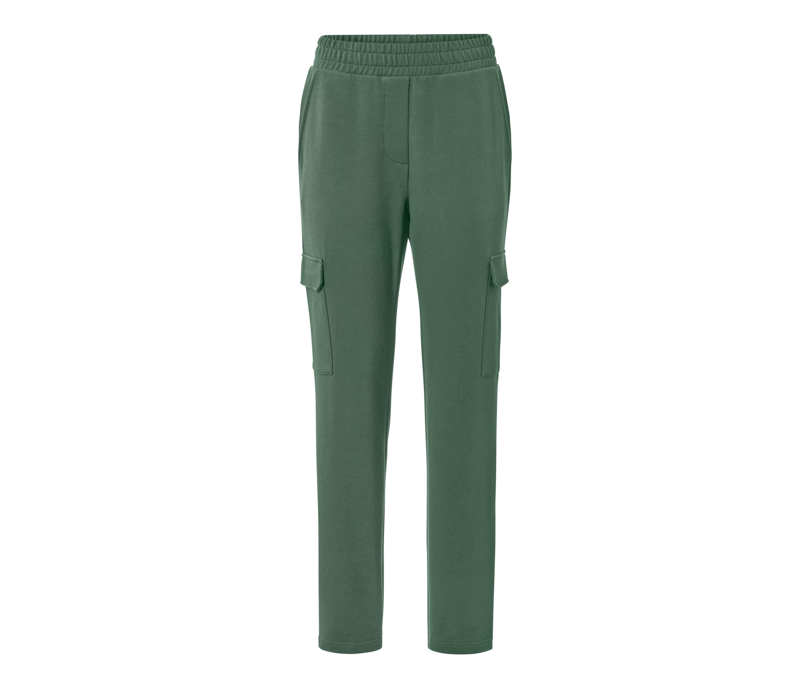 Tchibo - Joggpants mit Cargo-Taschen - Damen - Gr. XL - dunkelgrün