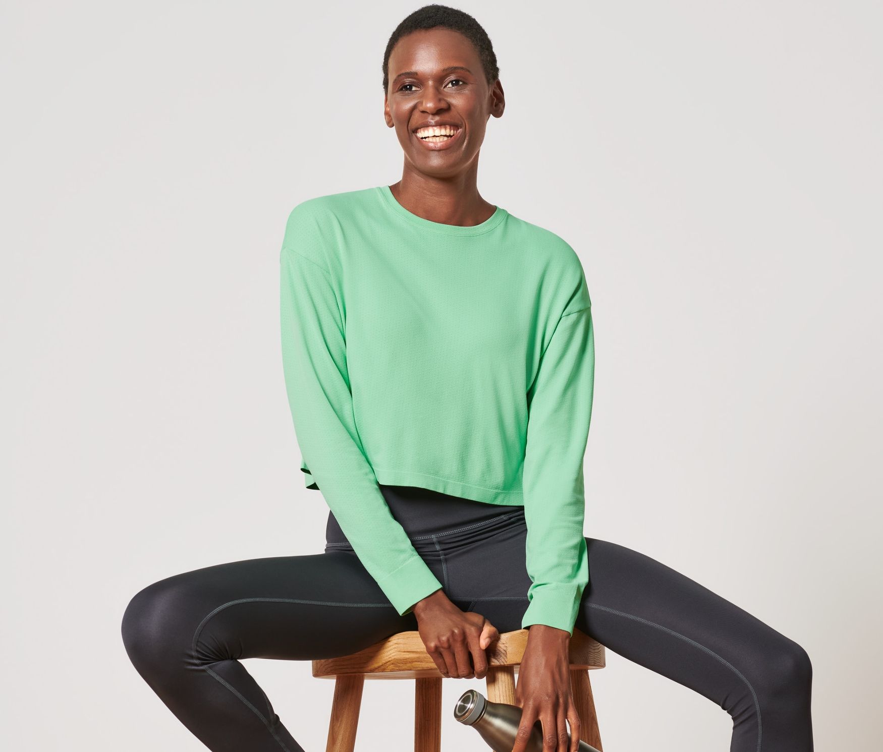 Thumbnail - Tchibo - Seamless-Funktionsshirt - Damen - Gr. M - hellgrün