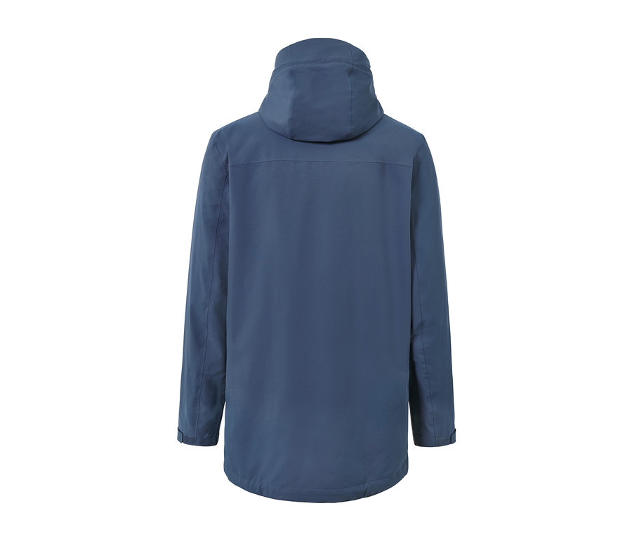 Rückansicht einer Outdoorjacke.