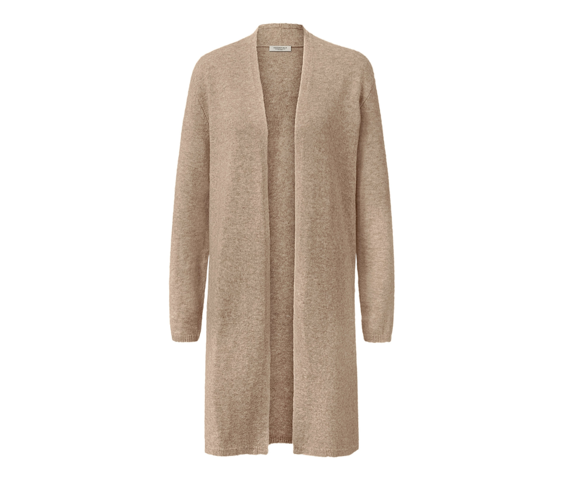 Offener Longcardigan - Damen - Gr. S - beige - beige