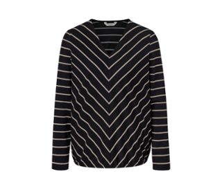 Gestreiftes Blusenshirt aus Modal-Mix