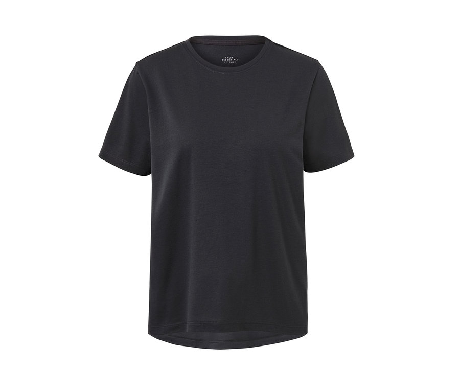 Ein anthrazitfarbenes Sportshirt.