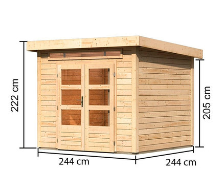 Abbildung eines Karibu Gartenhauses, 28 mm, (Katje 3).