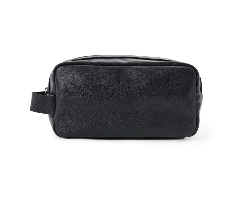 Schwarze Kulturtasche.