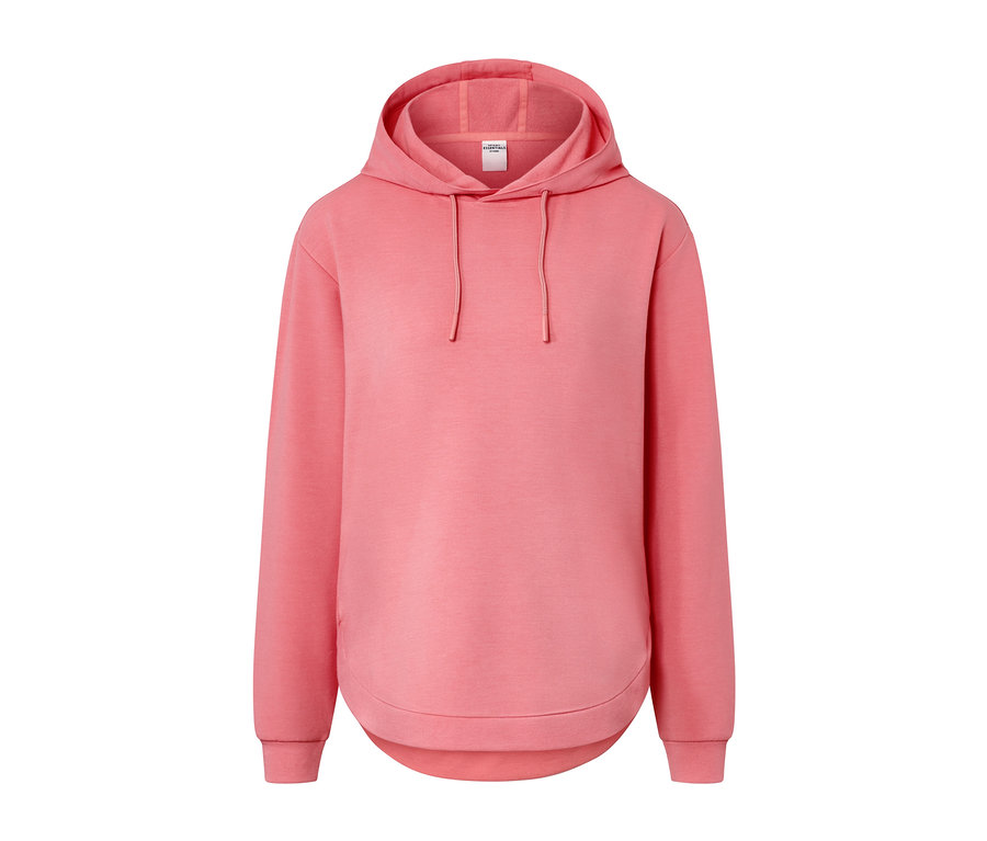 Rosa Kapuzen-Sweatpullover.