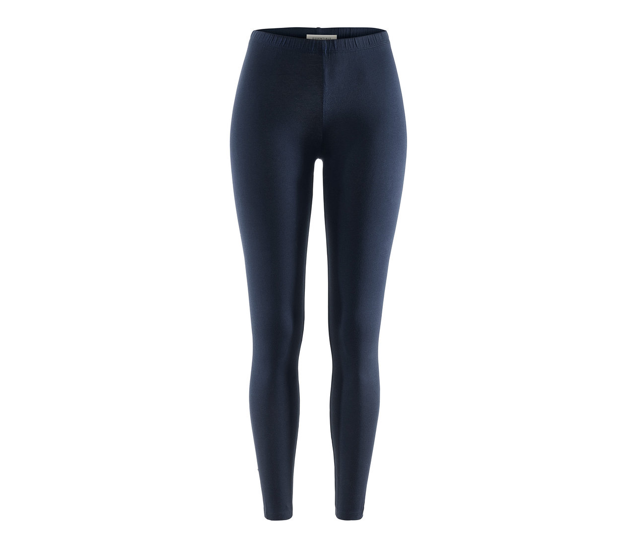 Dunkelblaue Leggings auf weißem Hintergrund.
