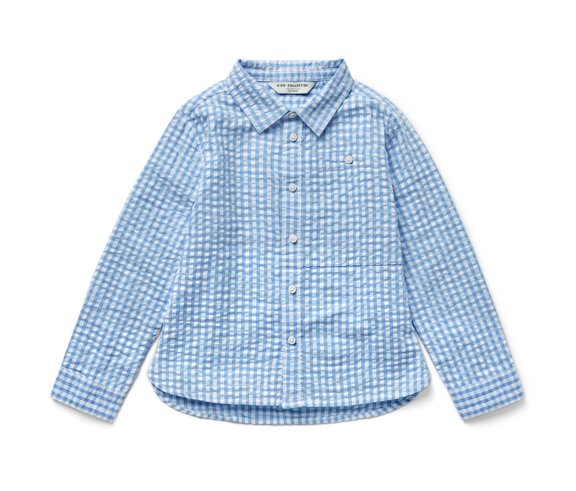 Tchibo - Kinderhemd - Jungen - Gr. 98/104 - blau/kariert