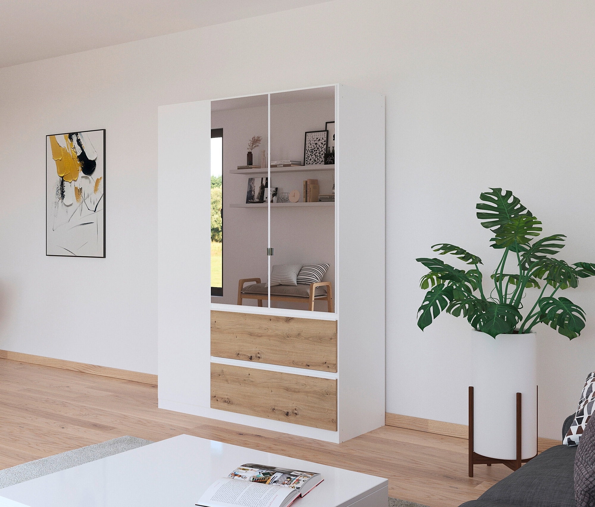 Thumbnail - rauch Kleiderschrank »Joel« - 136x54x197cm - braun - Holz