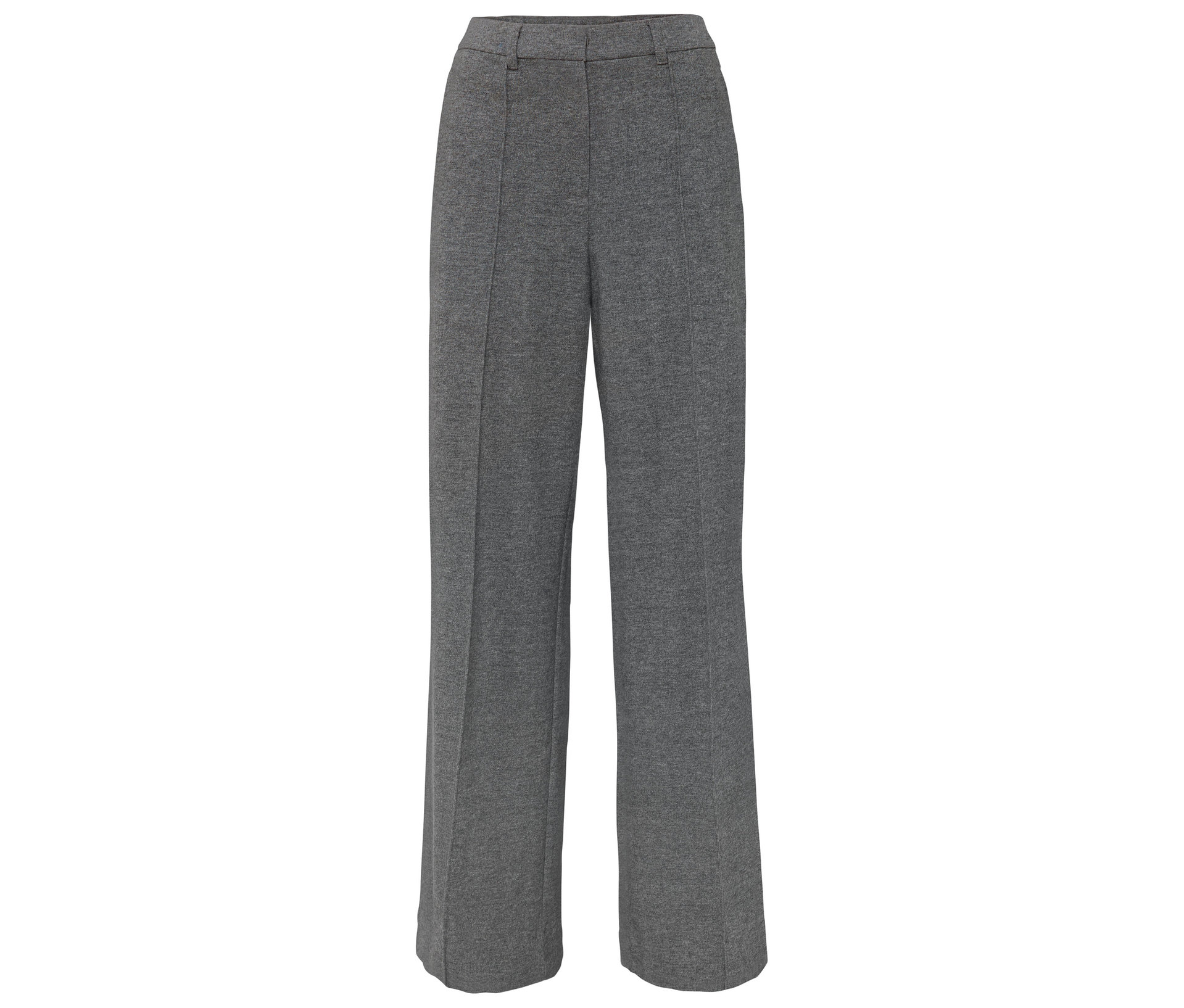 Jersey-Flanell-Hose - Damen - Gr. 46 - grau - grau