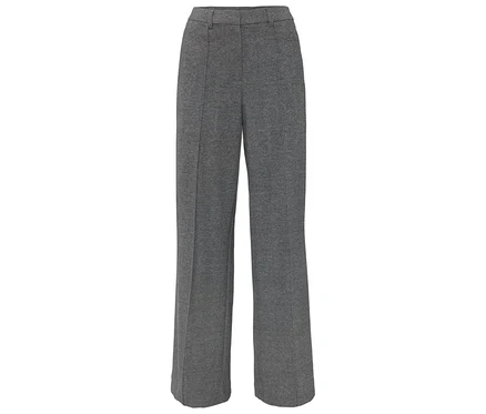 Graue Hose mit weitem Bein, von vorn.