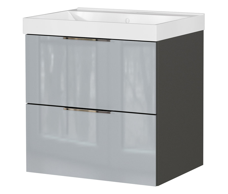 Grauer »Celano« Waschtisch mit Becken, klein.