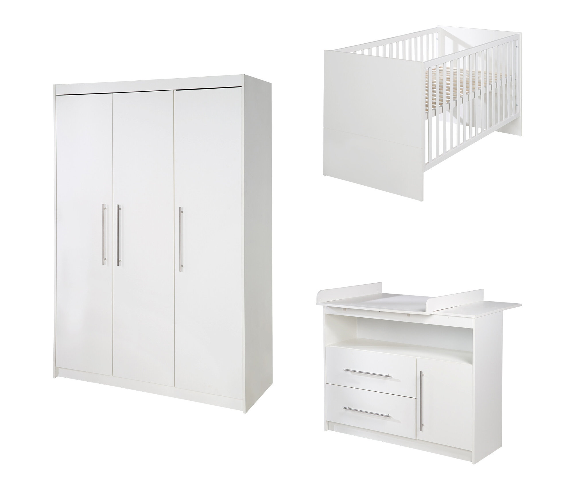 Thumbnail - roba Kinderzimmer-Set »Maren« mit Bett - 78x142x81cm - weiß - Holz / Metall