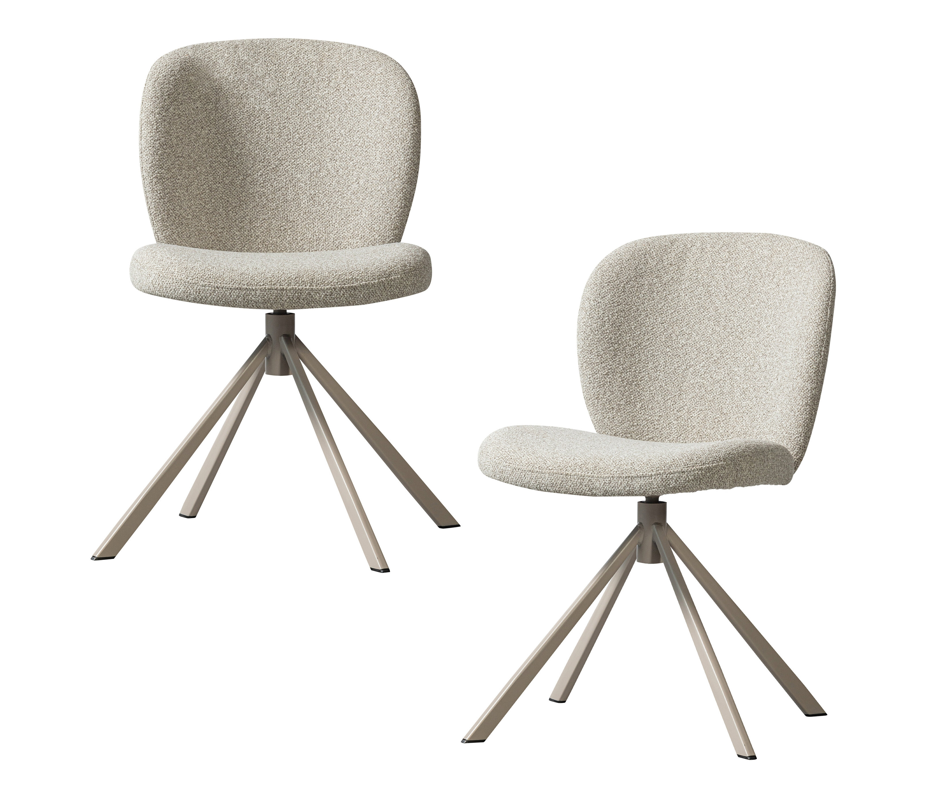 Tchibo - Woood Stühle »Femke« - 58x65x80cm - Beige - Polyester / Stahl