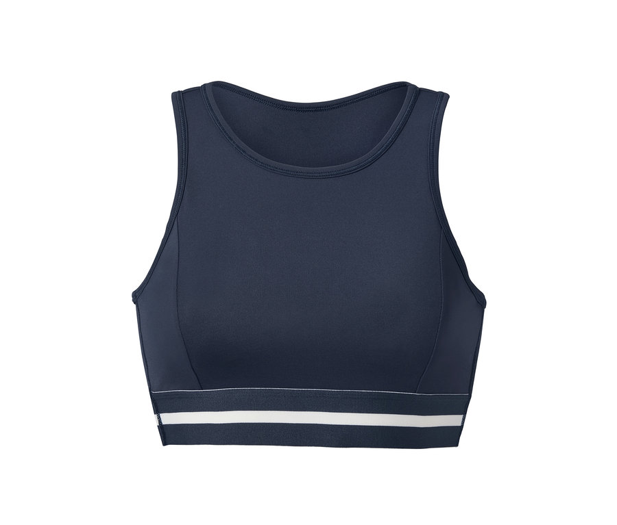 Dunkelblaues Sport-Bustier »Long Line«.