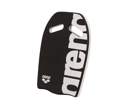Schwarzes Arena Schwimmbrett Kickboard mit weißem Logo.