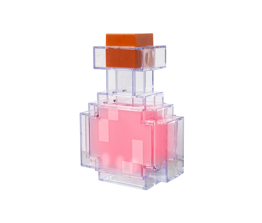 Eine Minecraft LED Dekoleuchte in Form eines Trankes.