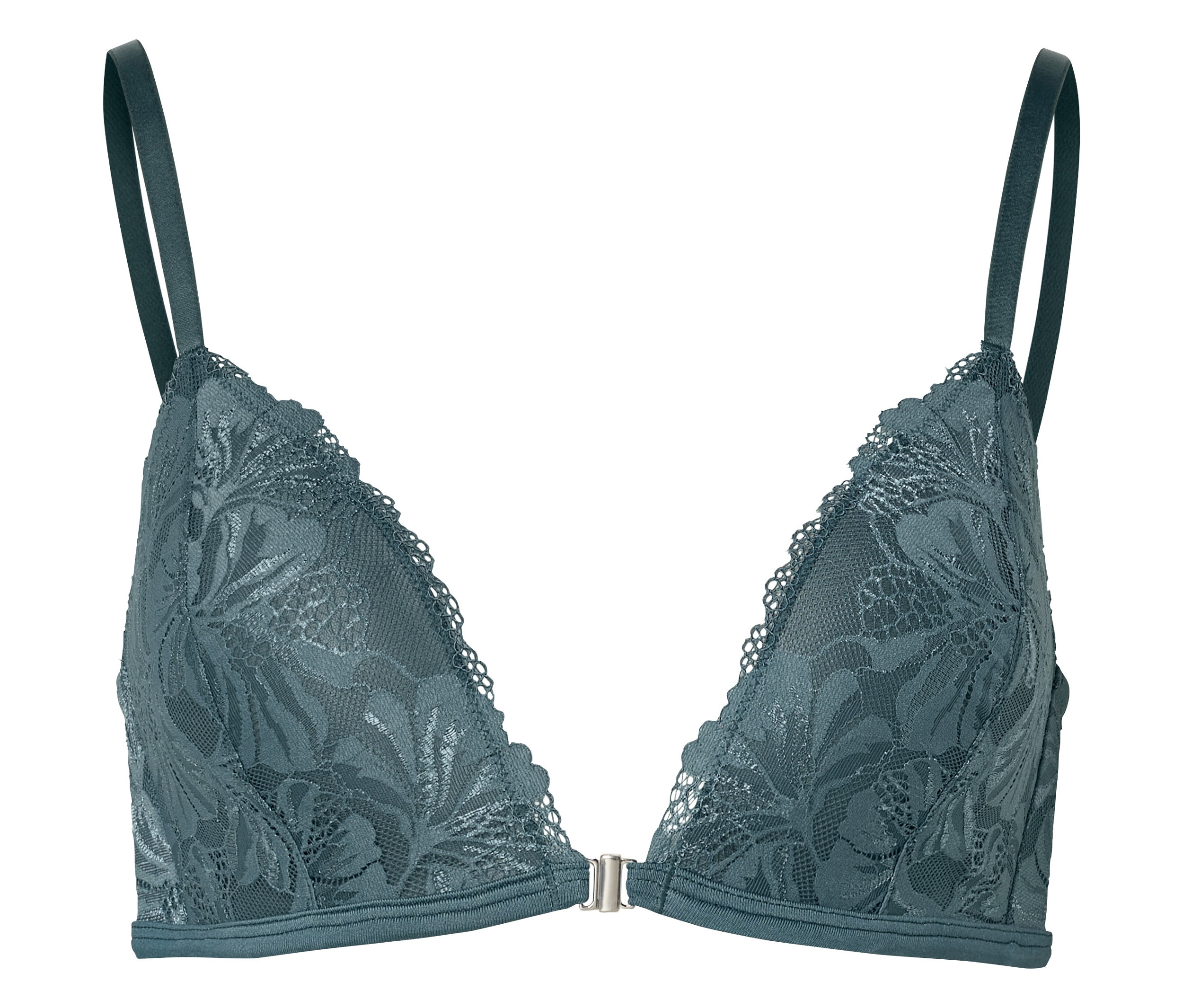 Soft-BH mit Spitze - Damen - Gr. 75B - petrol - petrol