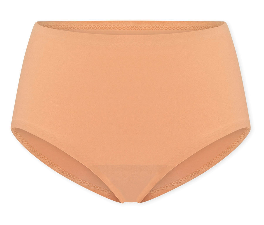 SCHIESSER Invisible Slip Maxi in Ahornfarbe, hochgeschnitten und nahtlos.