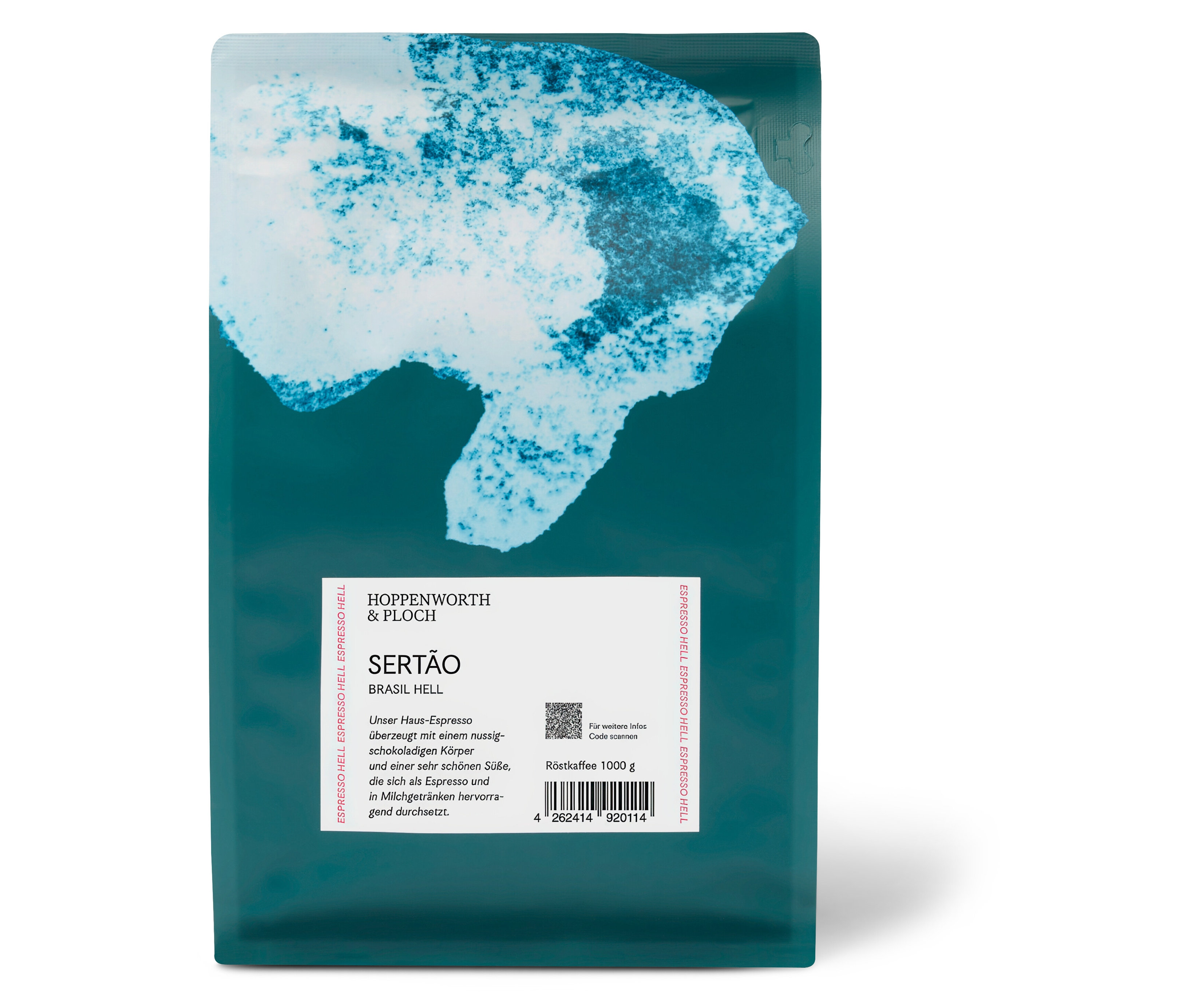 Hoppenworth & Ploch - Sertao Espresso - 1 kg Ganze Bohne - Intensität: 4/6