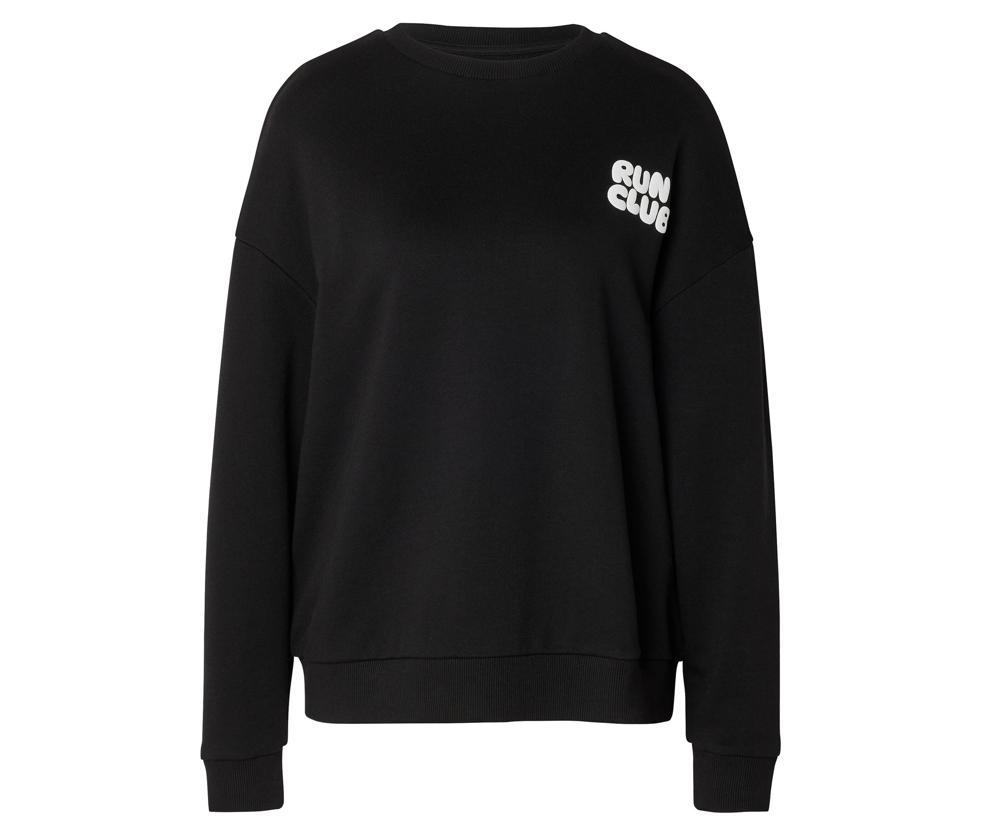 Sweatshirt - Damen - Gr. L - schwarz/print - schwarz
