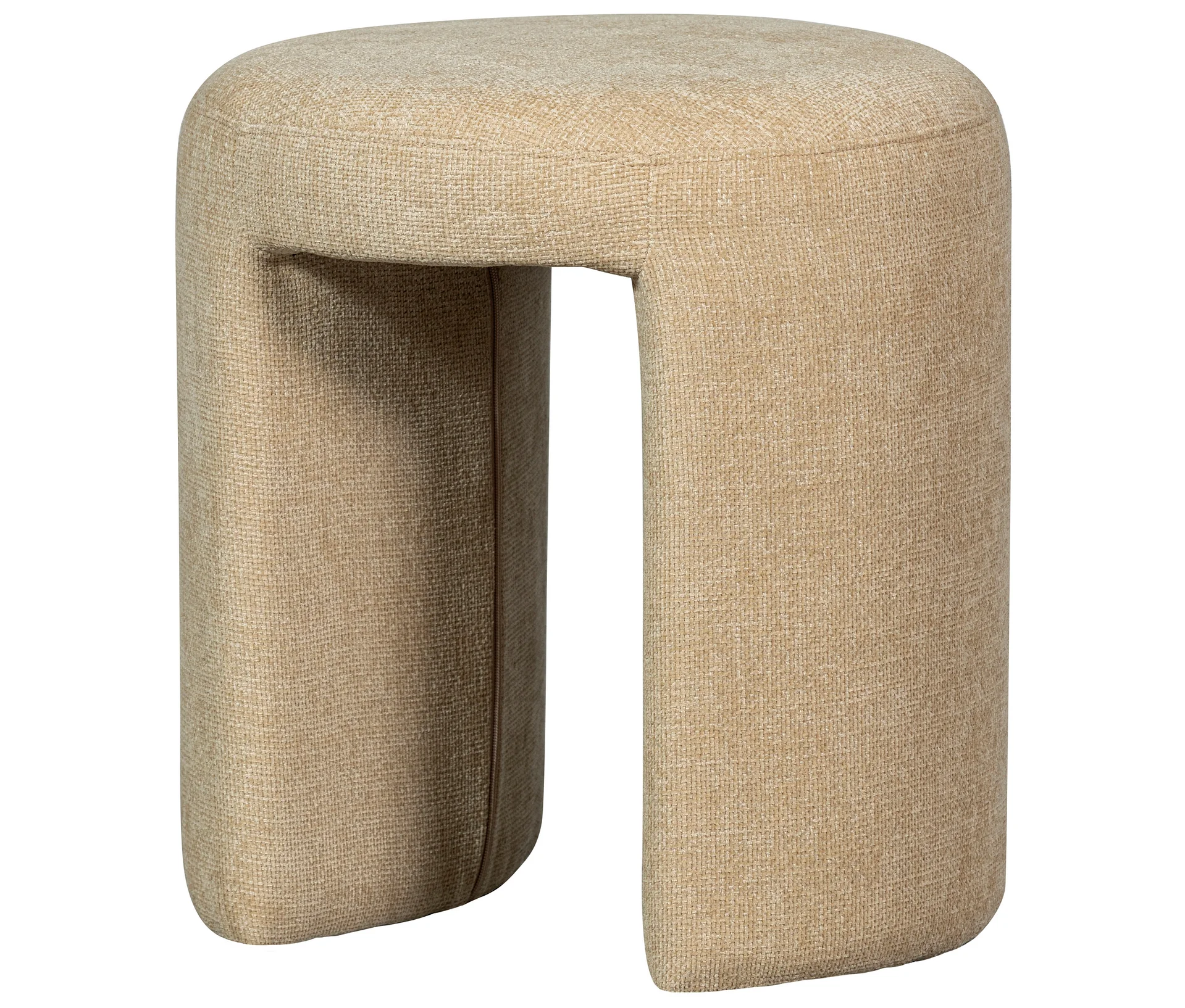 Woood Beige Hocker + Pouf, Gepolsterter (47 X 45 Cm) - Bild 4