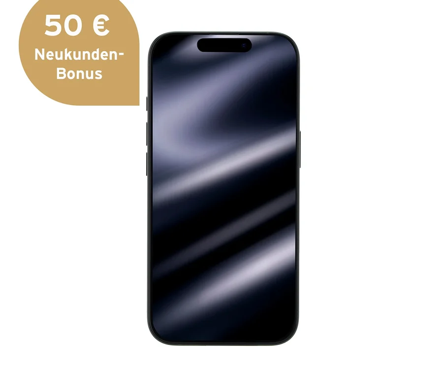 Schwarzes Apple iPhone 16 mit 128 GB Speicher.