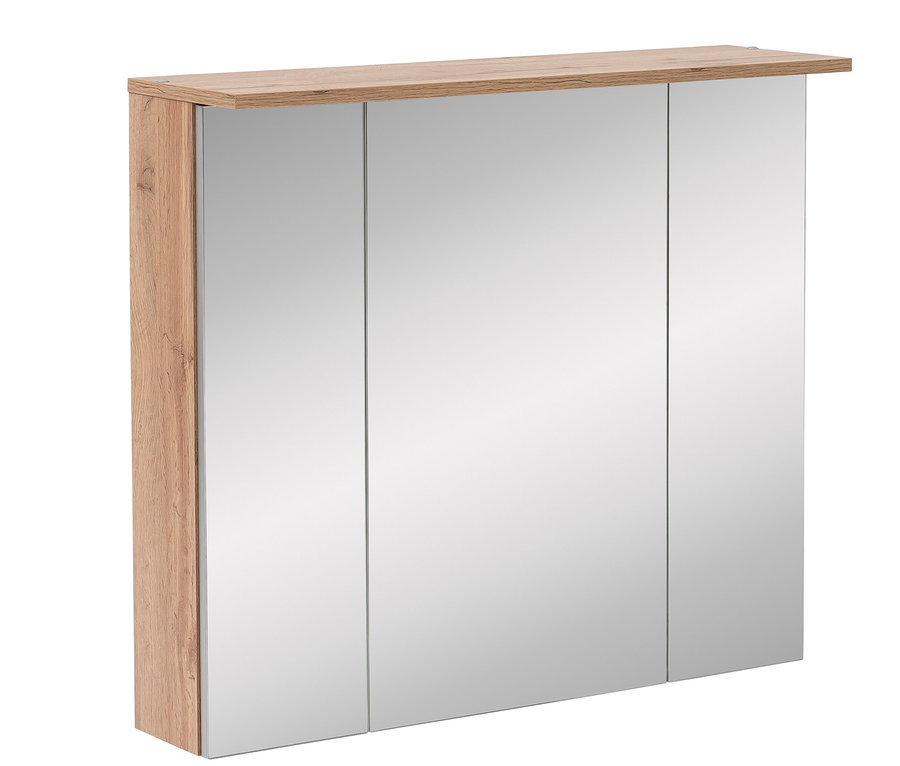 Spiegelschrank »SPS 800.1 Nora« mit Holzrahmen und drei Spiegeltüren.