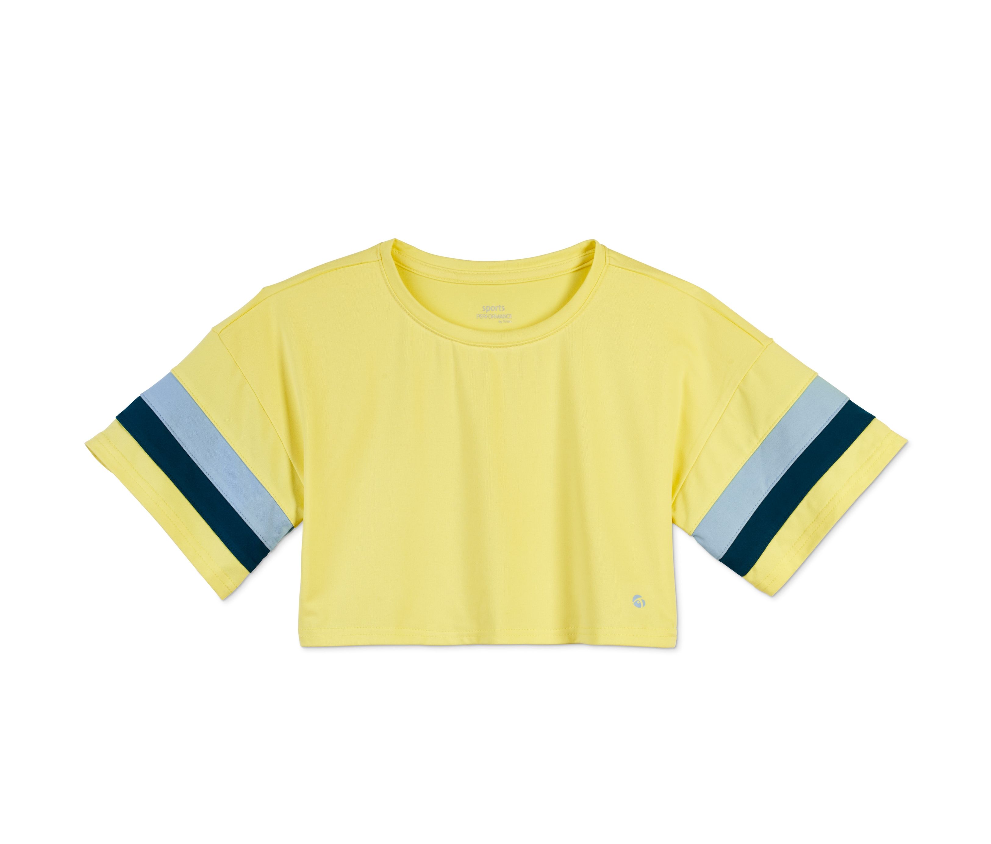 Tchibo - Kinder-Cropped-Funktionsshirt mit recyceltem Material - Mädchen - Gr. 134/140 - gelb