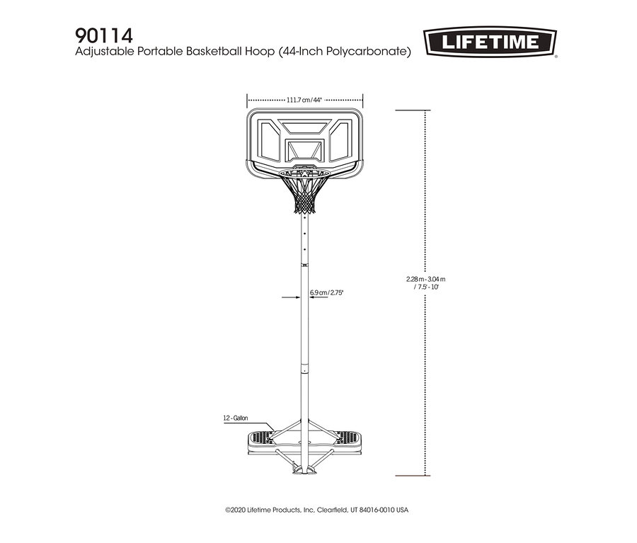 Abbildung des LIFETIME Basketballständers Miami.
