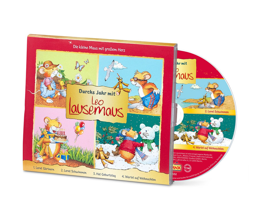 Cover und CD des Hörspiels »Durch’s Jahr mit Leo Lausemaus«.