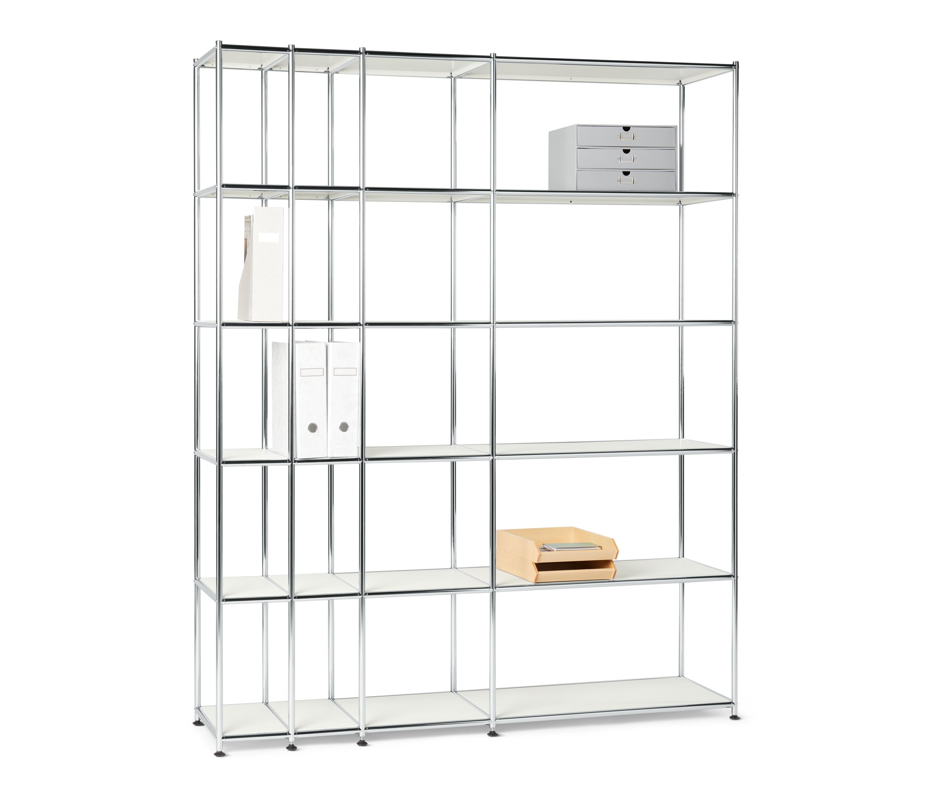 Tchibo - Offenes Regal Metall »Cn3« - 155x40x194,5cm - chrom - Stahl / Kunststoff / Kunststoff