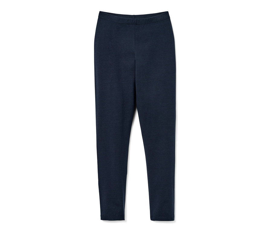 Eine marineblaue Leggings, 3 Stück.