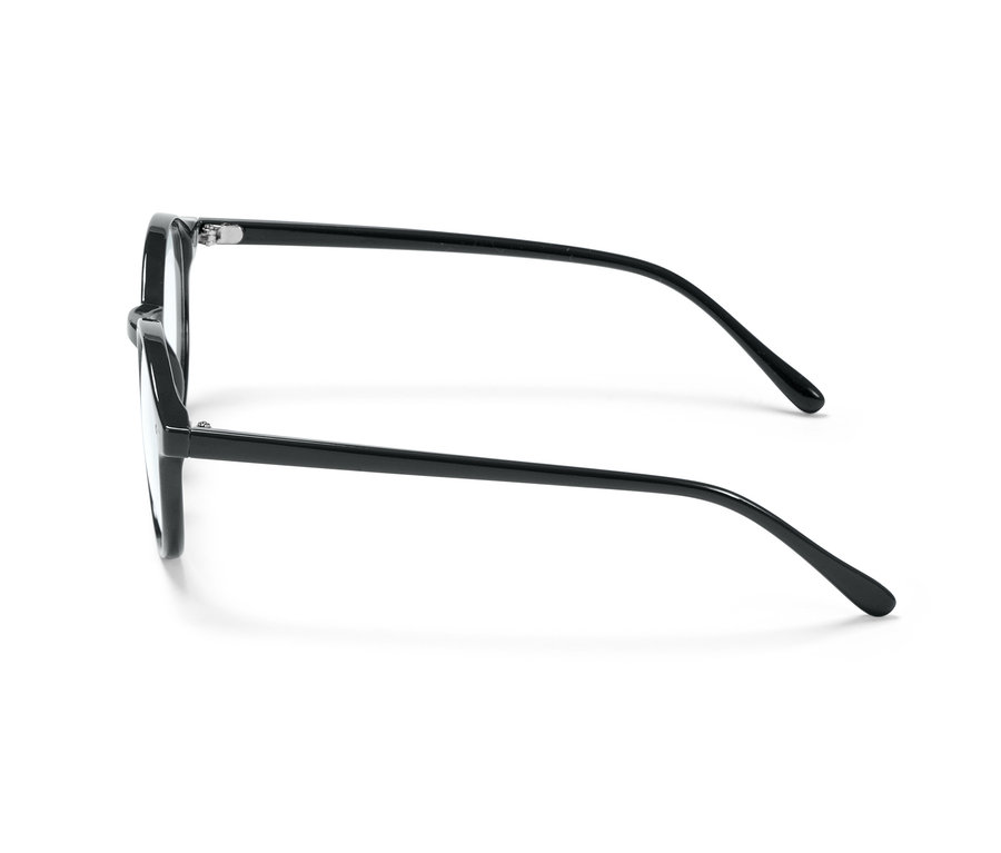 Seitenansicht einer Blaulichtfilter-Brille in Schwarz.