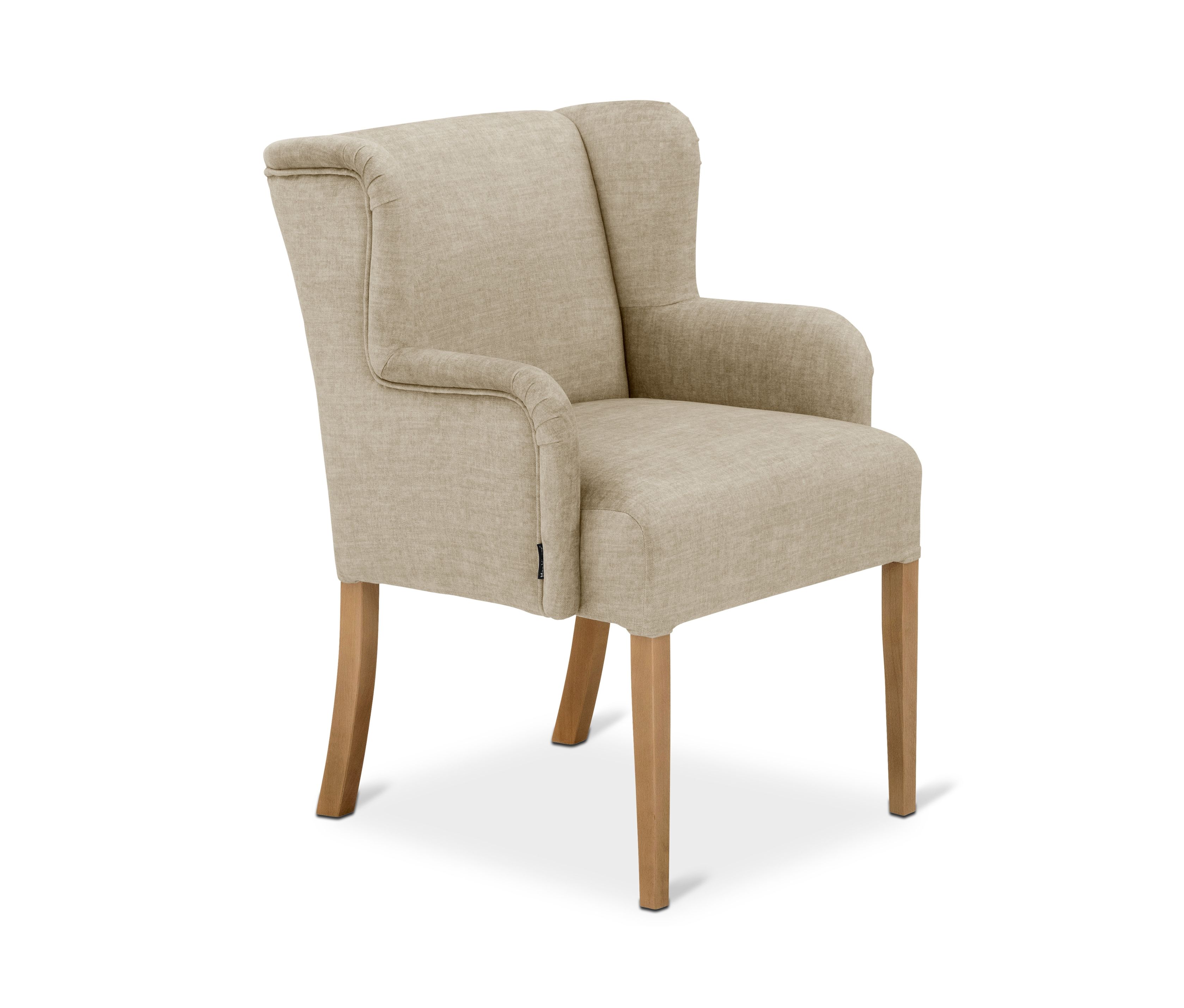 Tchibo - Polsterstuhl mit Armlehne »Hendrick« - 62x64x88cm - beige - Polyester / Buchenholz