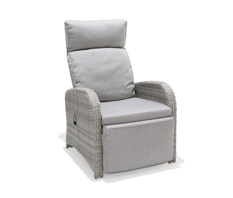 Graues Sessel-Set »Thore« mit ausklappbarer Fußlehne.