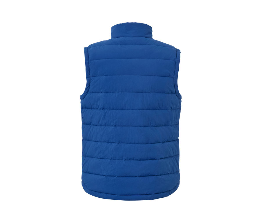 Detailansicht der Rückseite einer Steppweste.