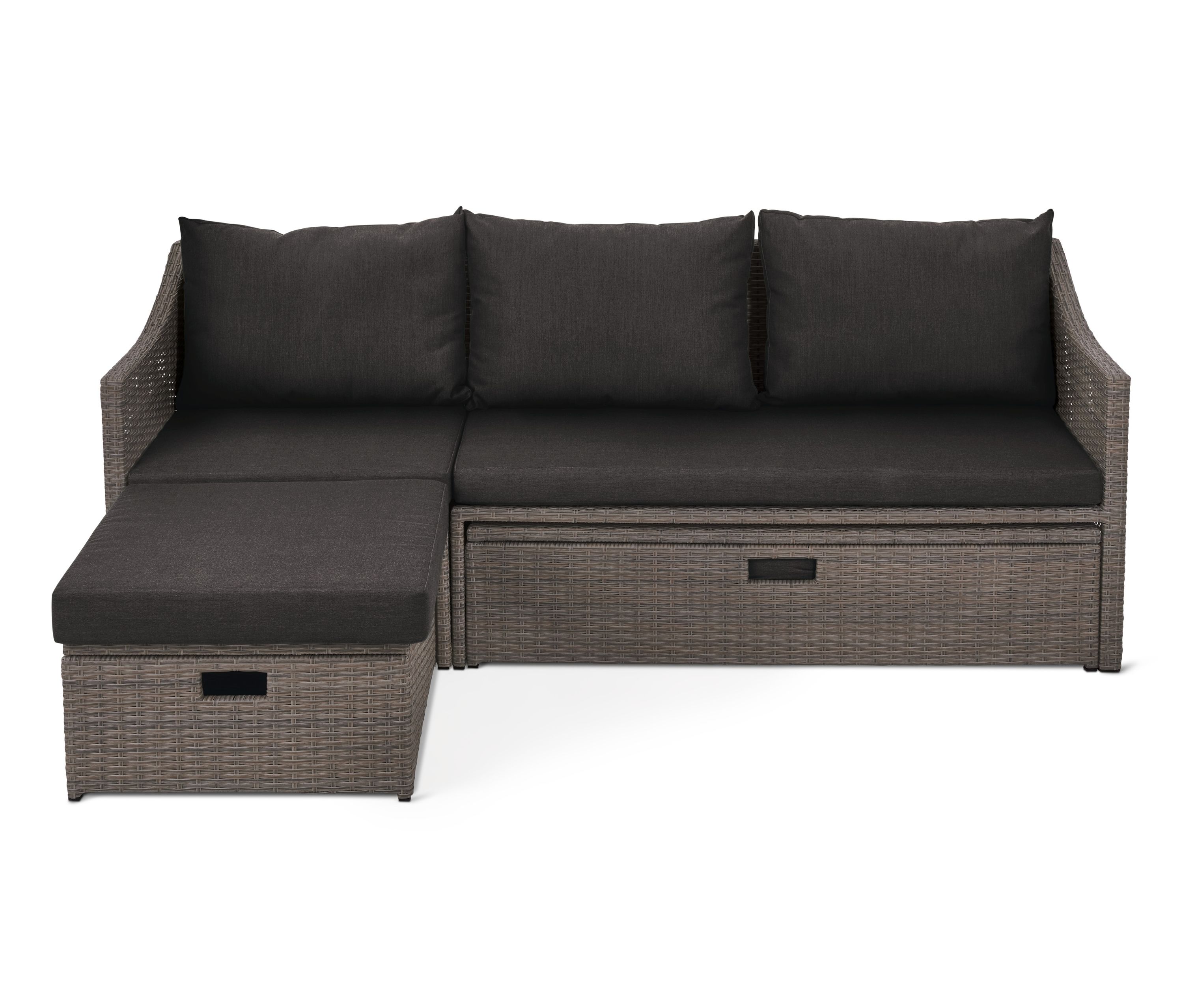 Tchibo - Auszieh-Schlafsofa »Thore« mit Stauraum - 204,5x143x84cm - anthrazit - Aluminium / Polyethylen / Polyester