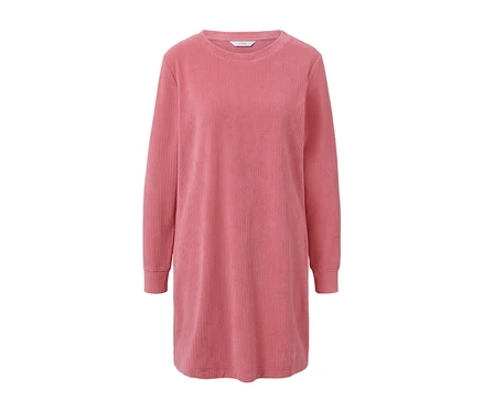 Rosa Lounge-Kleid mit langen Ärmeln.