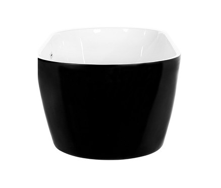 Freistehende, schwarz-weiße Home Deluxe Badewanne »CODO«.