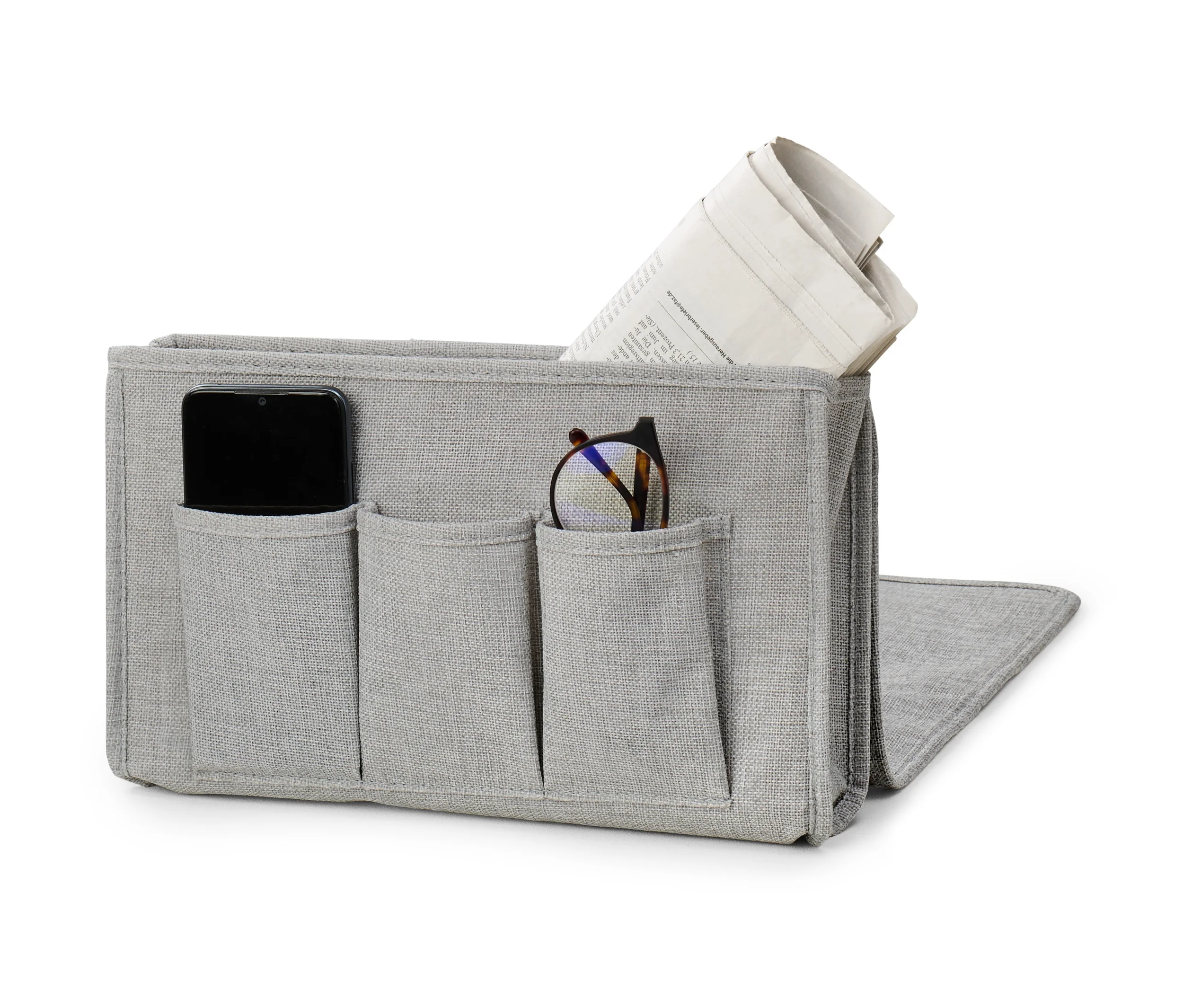 Futter günstig Kaufen-Tchibo - Bett-und-Couchorganizer - grau. Tchibo - Bett-und-Couchorganizer - grau <![CDATA[Bett-und-Couchorganizer Farbe: Grau meliert Material: Obermaterial 100% Polyester( recycelt) Futter 100% Polypropylen Pappverstärkung FSC®-zertifiziertes Papier Maße