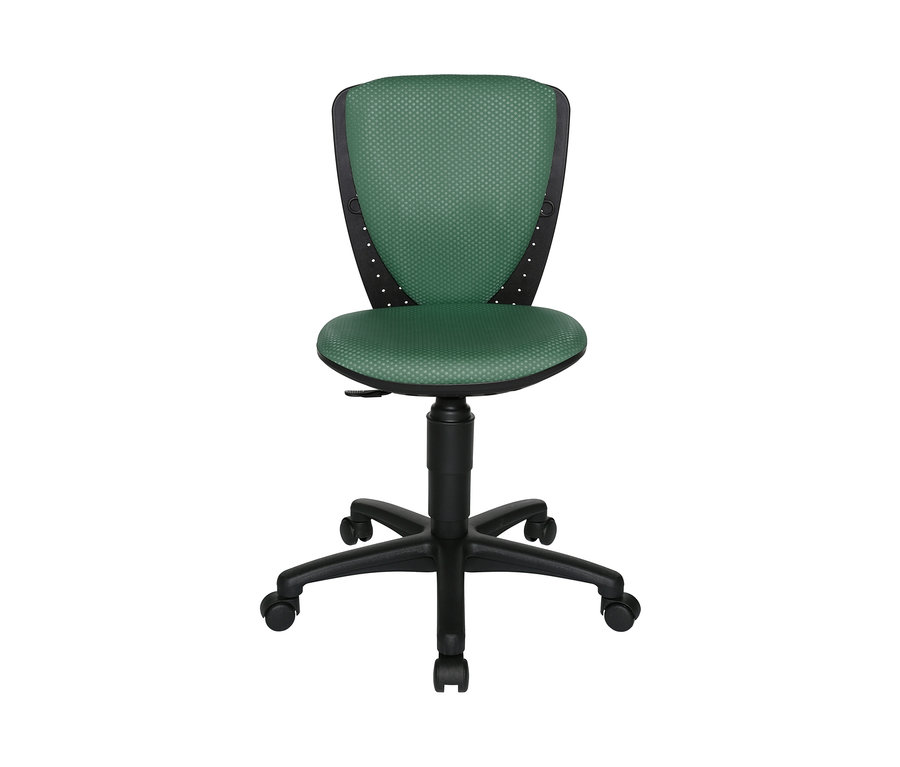 Ein mintfarbener Topstar Schreibtischstuhl »High S'Cool« mit schwarzem Gestell.
