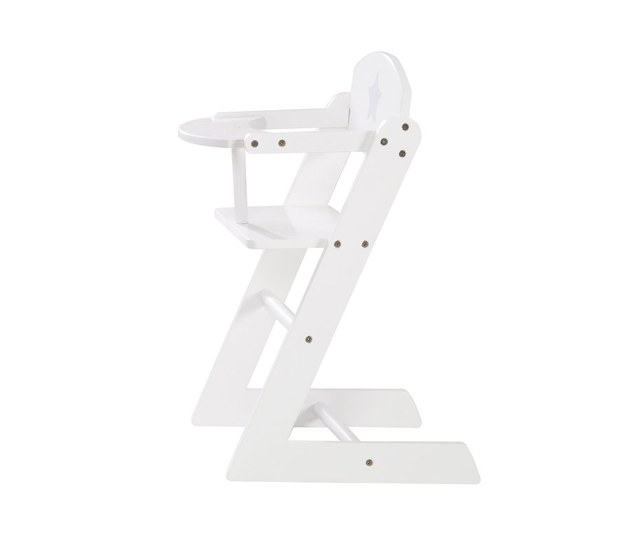 Weißer roba Puppenhochstuhl »Stella« aus Holz.