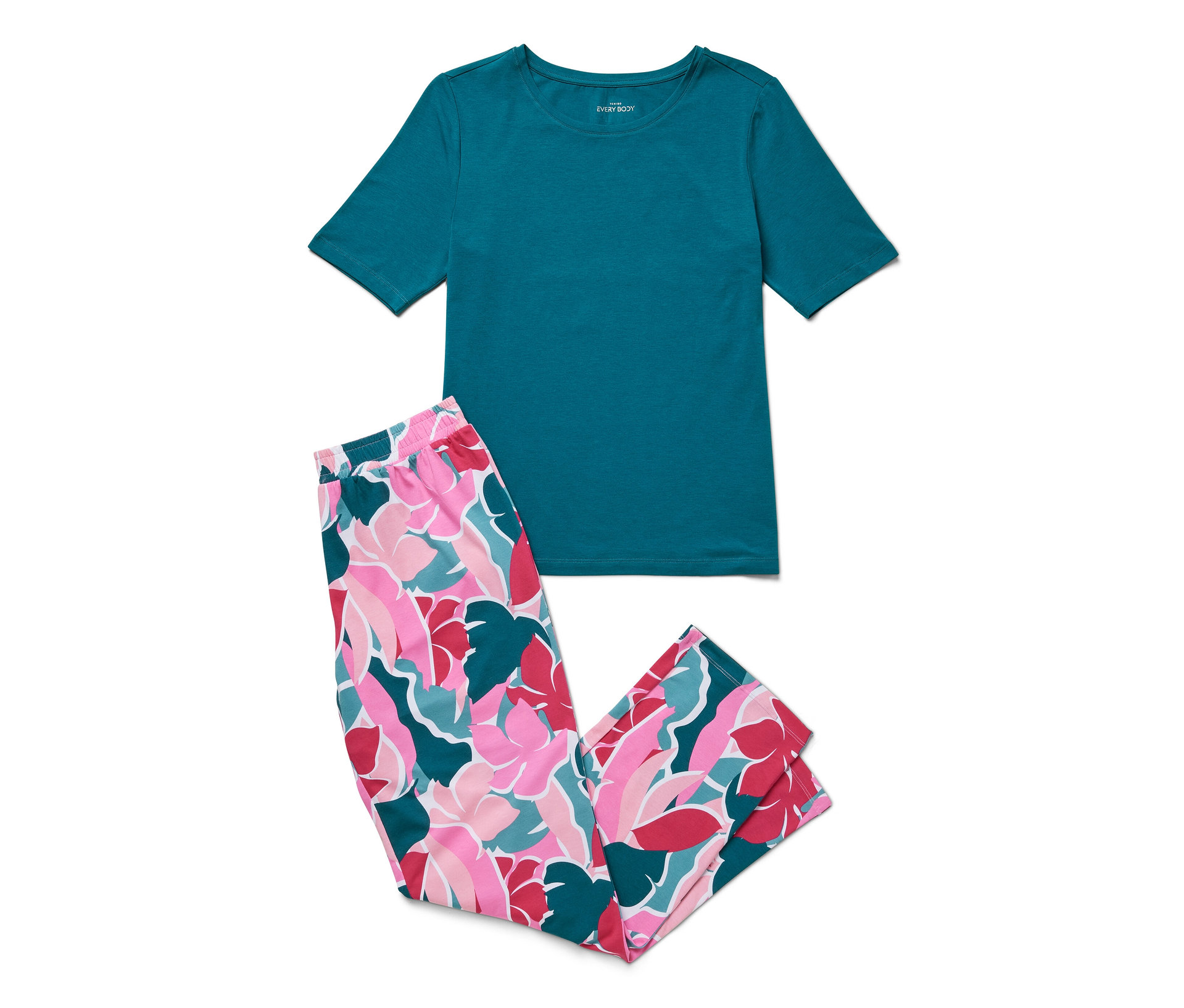 Pyjama-Set - Damen - Gr. S - petrol - petrol