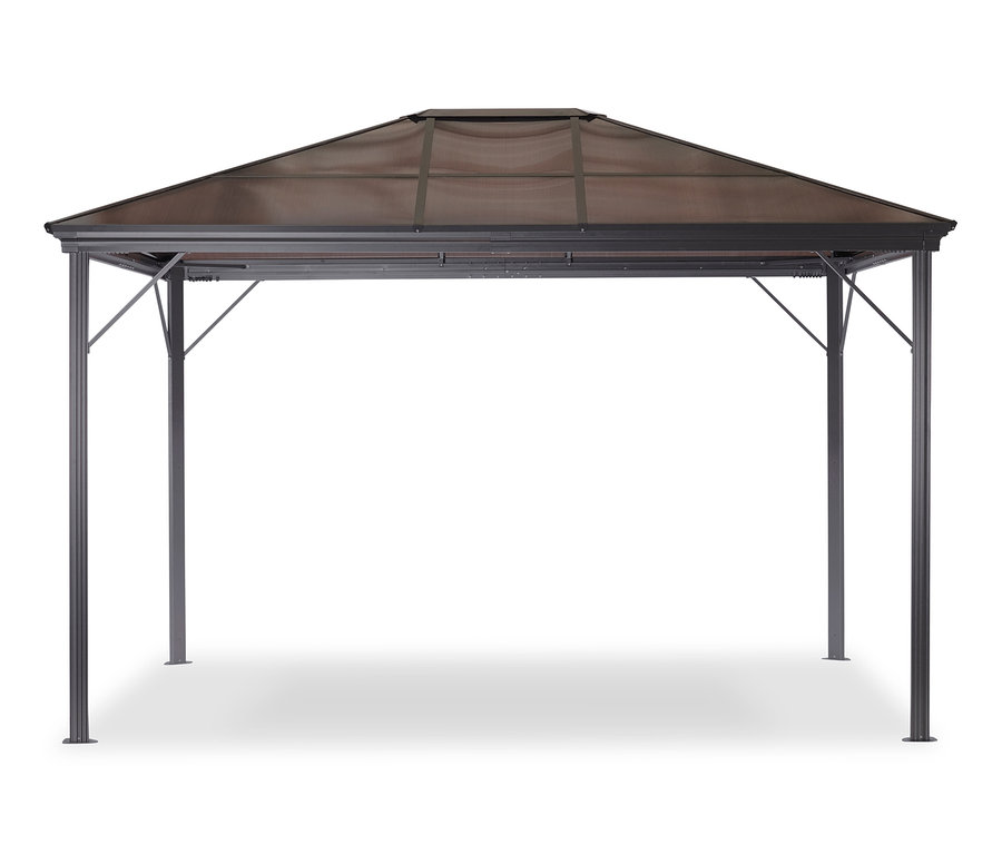 Heller, grauer Profi-Pavillon, 300 x 365 cm.