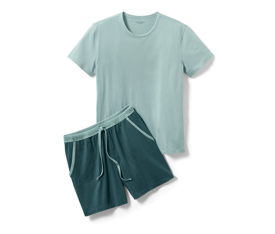 Helles Shorty-Pyjama mit Modal, bestehend aus T-Shirt und Shorts.