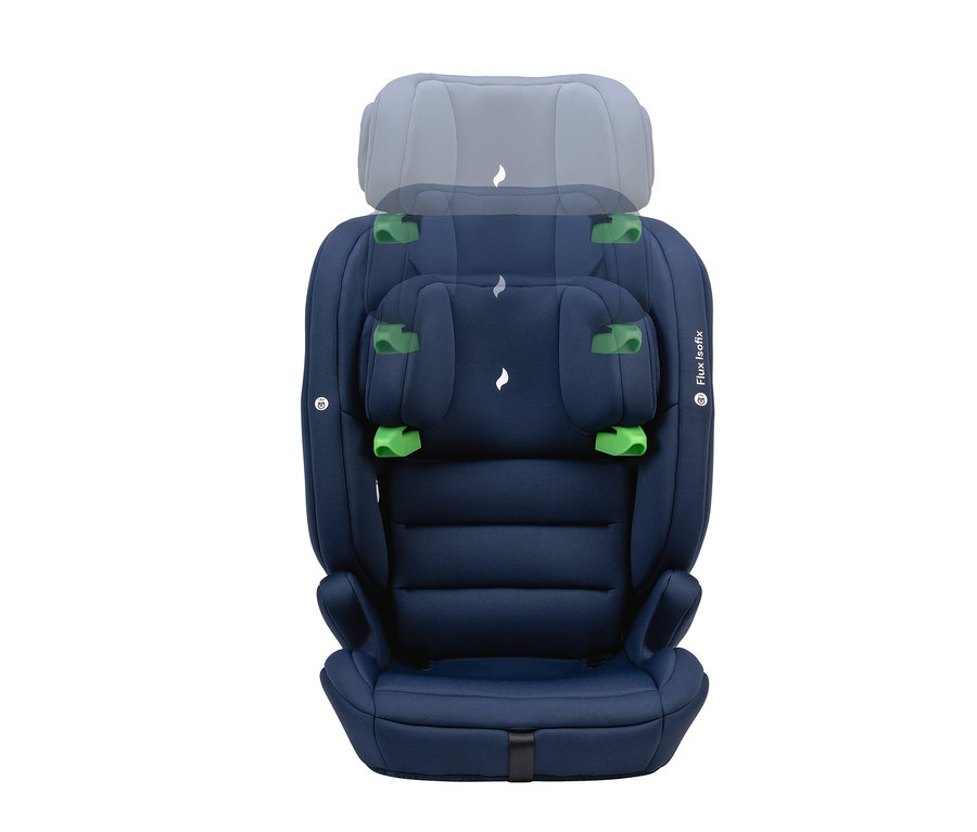 Blauer Osann Kindersitz »Flux Isofix i-Size« mit Befestigungselementen.