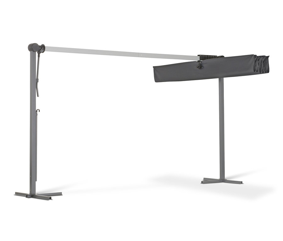 Graues Leco Sonnendach, 400 x 250 cm.